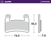 Moto-Master RoadPRO Carbon Racing Brake Pad (FD0258)