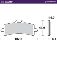 Moto-Master RoadPRO Carbon Racing Brake Pad (FD0415)
