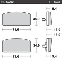 Moto-Master RoadPRO Ceramic Brake Pad (FD0036)