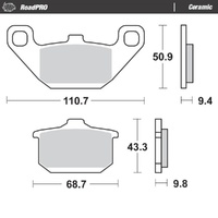Moto-Master RoadPRO Ceramic Brake Pad (FD0072)