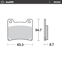 Moto-Master RoadPRO Ceramic Brake Pad (FD0068)