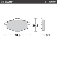 Moto-Master RoadPRO Ceramic Brake Pad (FD0124)