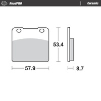 Moto-Master RoadPRO Ceramic Brake Pad (FD0083)