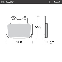 Moto-Master RoadPRO Ceramic Brake Pad (FD0082)