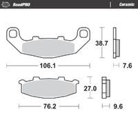 Moto-Master RoadPRO Ceramic Brake Pad (FD0138)