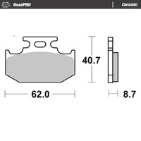 Moto-Master RoadPRO Ceramic Brake Pad (FD0144)