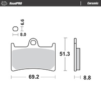 Moto-Master RoadPRO Ceramic Brake Pad (FD0190)