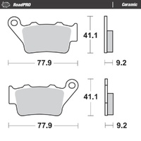 Moto-Master RoadPRO Ceramic Brake Pad (FD0206)