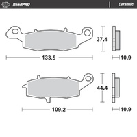 Moto-Master RoadPRO Ceramic Brake Pad (FD0227)