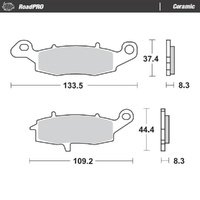 Moto-Master RoadPRO Ceramic Brake Pad (FD0227)