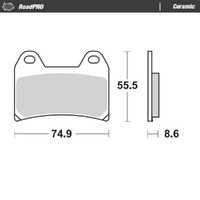 Moto-Master RoadPRO Ceramic Brake Pad (FD0221)