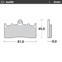 Moto-Master RoadPRO Ceramic Brake Pad (FD0319)