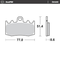 Moto-Master RoadPRO Ceramic Brake Pad (FD0320)