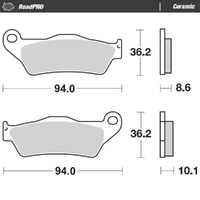 Moto-Master RoadPRO Ceramic Brake Pad (FD0229)