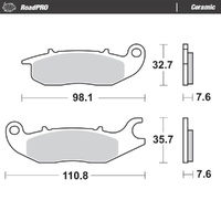 Moto-Master RoadPRO Ceramic Brake Pad (FD0355)