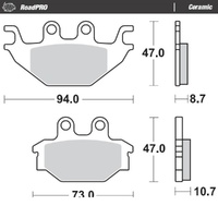 Moto-Master RoadPRO Ceramic Brake Pad (FD0383)