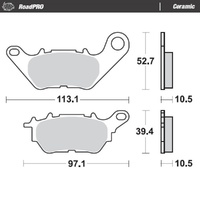 Moto-Master RoadPRO Ceramic Brake Pad (FD0516)