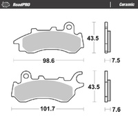 Moto-Master RoadPRO Ceramic Brake Pad (FD0576)