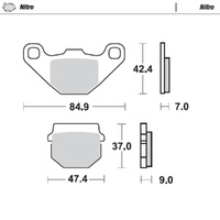 Moto-Master Nitro Sintered Brake Pad (FD0085)