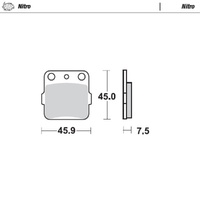Moto-Master Nitro Sintered Brake Pad (FD0123)