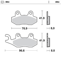 Moto-Master Nitro Sintered Brake Pad (FD0122)