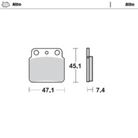 Moto-Master Nitro Sintered Brake Pad (FD0145)