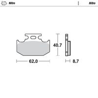 Moto-Master Nitro Sintered Brake Pad (FD0144)