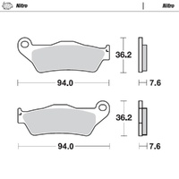 Moto-Master Nitro Sintered Brake Pad (FD0186)