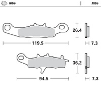 Moto-Master Nitro Sintered Brake Pad (FD0375)