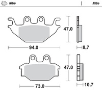 Moto-Master Nitro Sintered Brake Pad (FD0383)