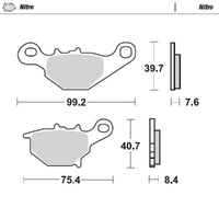 Moto-Master Nitro Sintered Brake Pad (FD0399)