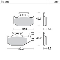 Moto-Master Nitro Sintered Brake Pad (FD0424)