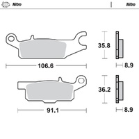 Moto-Master Nitro Sintered Brake Pad (FD0428)