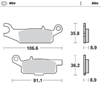 Moto-Master Nitro Sintered Brake Pad (FD0430)