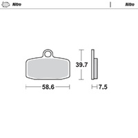 Moto-Master Nitro Sintered Brake Pad (FD0481)