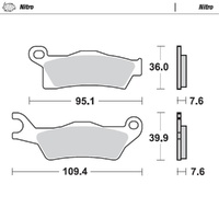 Moto-Master Nitro Sintered Brake Pad (FD0505)