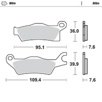 Moto-Master Nitro Sintered Brake Pad (FD0506)