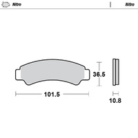 Moto-Master Nitro Sintered Brake Pad (FD0555)