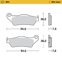 Moto-Master Nitro Sport Sintered Brake Pad (FD0186)