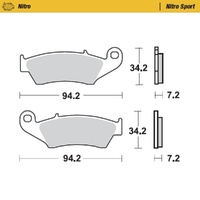 Moto-Master Nitro Sport Sintered Brake Pad (FD0193)