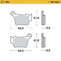 Moto-Master Nitro Sport Sintered Brake Pad (FD0348)