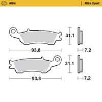 Moto-Master Nitro Sport Sintered Brake Pad (FD0411)