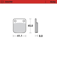 Moto-Master SinterPRO Racing Brake Pad (FD0080)