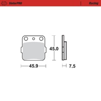Moto-Master SinterPRO Racing Brake Pad (FD0078)
