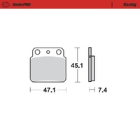 Moto-Master SinterPRO Racing Brake Pad (FD0145)