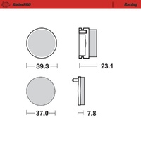 Moto-Master SinterPRO Racing Brake Pad (FD0148)