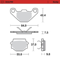 Moto-Master SinterPRO Racing Brake Pad (FD0073)