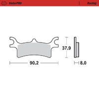 Moto-Master SinterPRO Racing Brake Pad (FD0346)