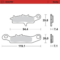 Moto-Master SinterPRO Racing Brake Pad (FD0374)