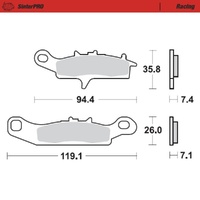 Moto-Master SinterPRO Racing Brake Pad (FD0375)